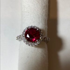 Ruby & CZ Ring